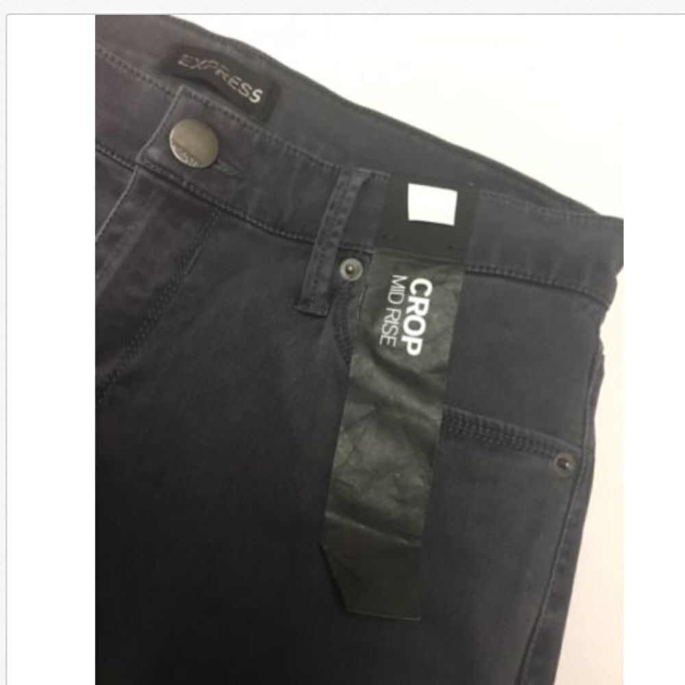 Express Jeans Crop Size 6 Mid Rise NWT - Picture 5 of 7